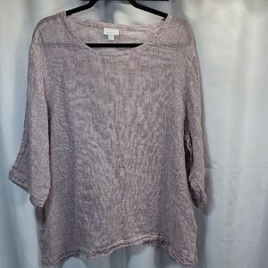 Stylish Lavender Linen  Blouse